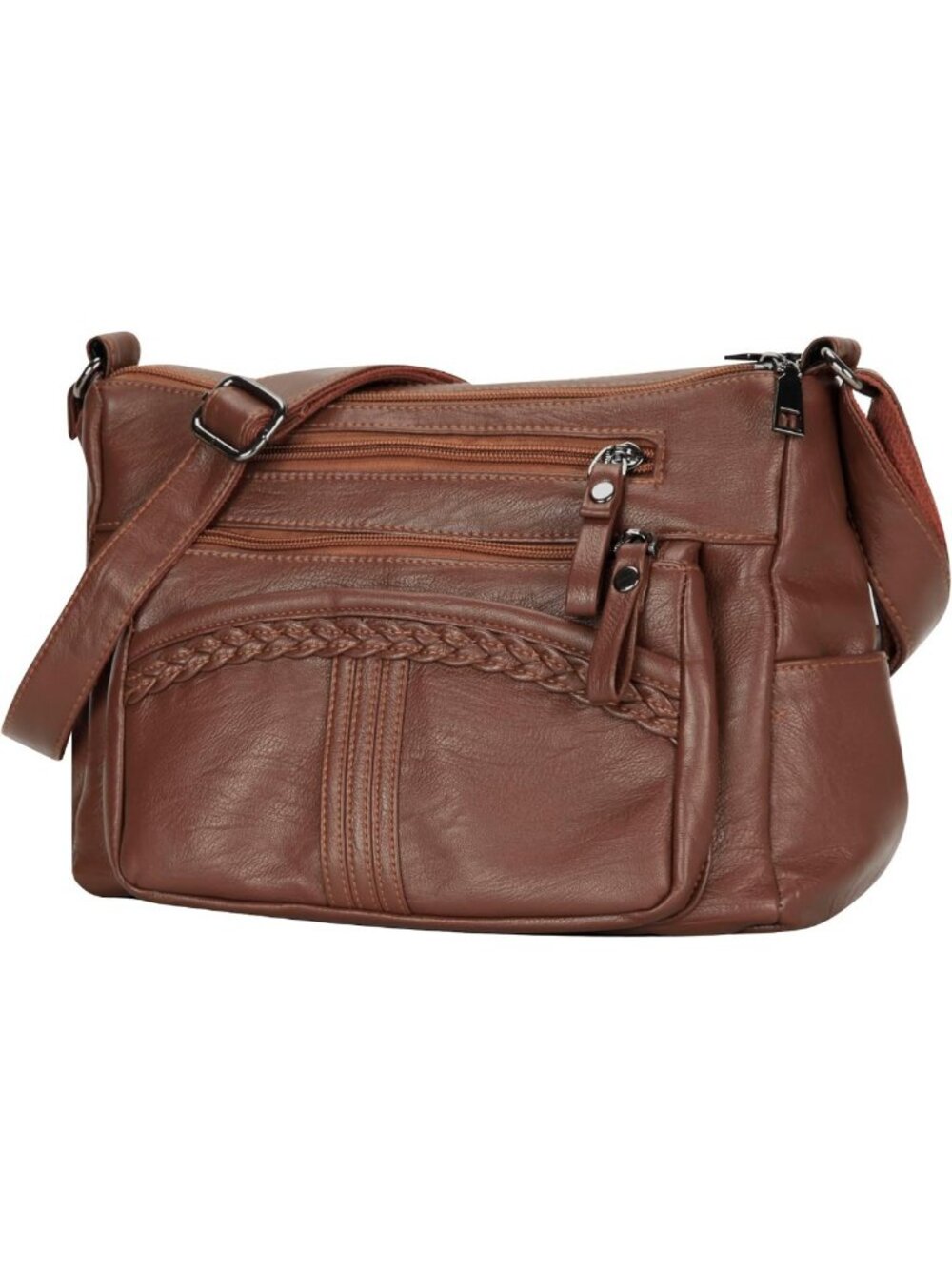 Stylish Soft PU Leather Crossbody Purse for Women | Multi Pocket Shoulder Bag